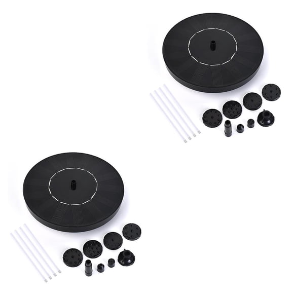 Methold Birdbath Pond Solar Powered 6 Boquillas Fuente Jardín 190L / H 110cm Ascensor Piscina Acuario Aspersor de agua sin palo Type1 NO1