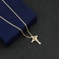 thumbnail image 6 of Rosec Jewels Lab Grown Diamond Cross Necklace with Heart (EF-VS Quality Diamond, Chain Included) - Ready to Gift for Christmas, 10K Yellow Gold, 6 of 8