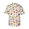 thumbnail image 4 of Xecao Butterfly Flowers print Hawaiian shirt - a stylish short-sleeve button-down for men, perfect for casual beach and tropical outings., 4 of 9