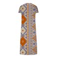 thumbnail image 5 of Robes pour Femmes 2024 Été Surdimensionné Décontracté Manches Courtes Col en V Robe Imprimée Robe Ample 50 % de Réduction!, 5 of 5