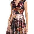 thumbnail image 3 of Aidan Mattox womens  V-Neck Cap Sleeve Dress, 2, Pink, 3 of 4
