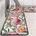 thumbnail image 2 of Kitchen Rugs Sets Of 2,Pioneer Flower Floral Print Pattern Anti Fatigue Kitchen Mat Rugs Non Slip Washable,Decorative Kitchen Floor Mats for Kitchen,Sink,Laundry,17"x47"+17"x47", 2 of 5