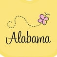 thumbnail image 4 of Inktastic Butterfly Alabama Boys or Girls Baby Bib, 4 of 4