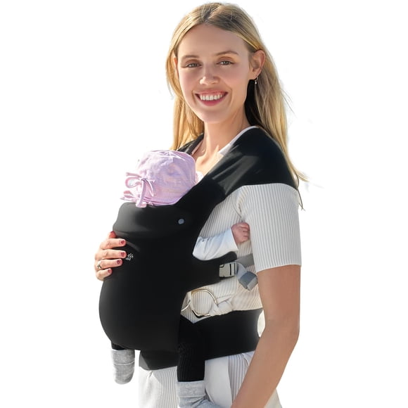 Canguro ergonómico GROWNSY para bebés desde recién nacidos hasta niños pequeños, color negro