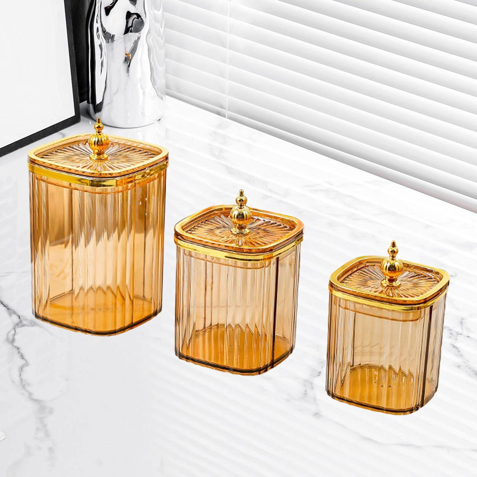 Baoblaze 3 Pieces Airtight Food Storage Container Grain Jar for Kitchen Wedding Candy Amber Bead