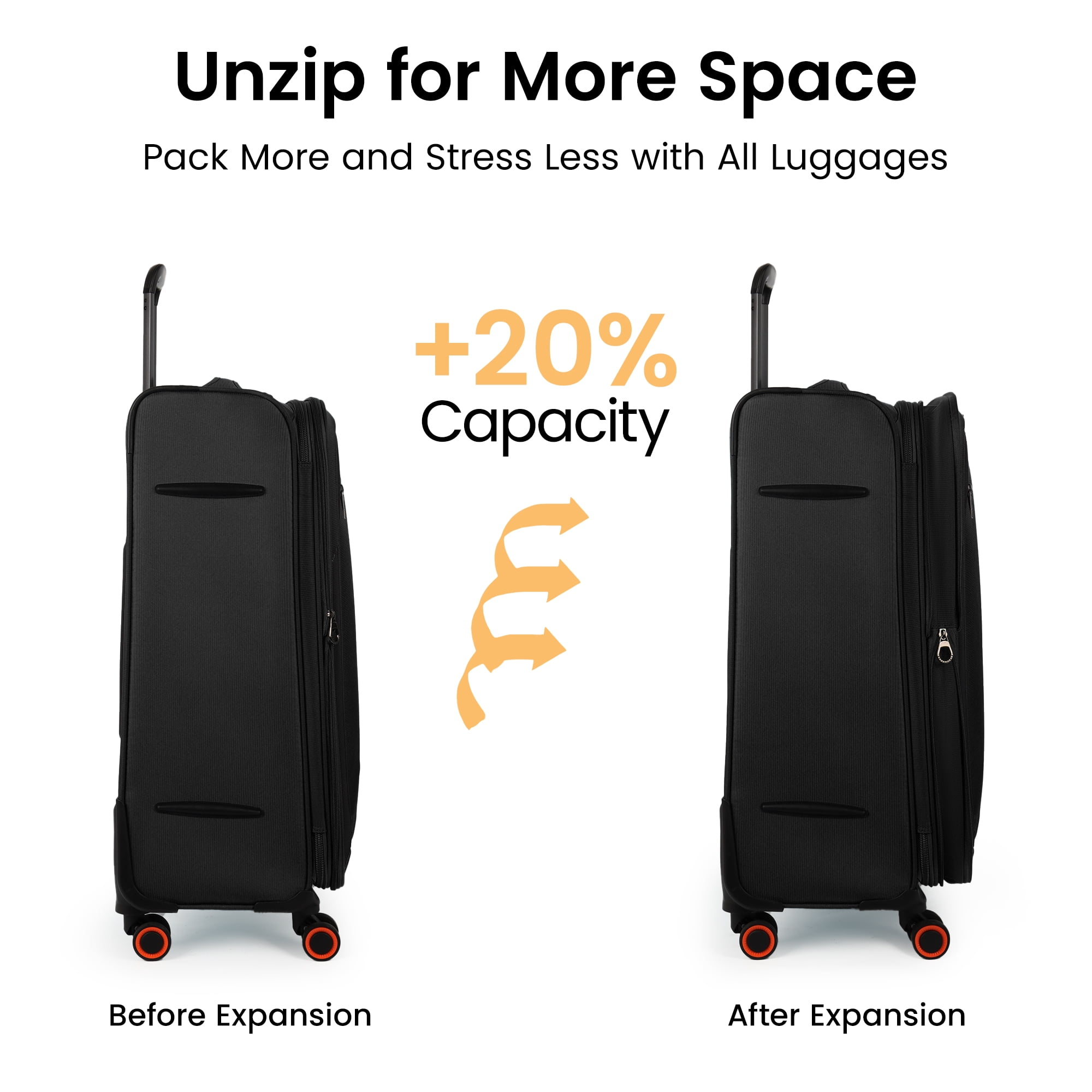 New York Xpress 32" Softside Large Checked Luggage, Expandable Suitcase with Spinner Wheels, TSA-Approved, Black , WD8818