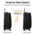 thumbnail image 2 of New York Xpress Softside Carry-on Luggage, Expandable Suitcase with Spinner Wheels, TSA-Approved, Black , WD8818, 2 of 10