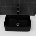thumbnail image 3 of Rectangular Ceramic Vessel Bathroom Sink 19" X 15" 5.5" - Black Contemporary Flair, 3 of 4