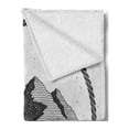 thumbnail image 2 of Mt Rainier Soft Flannel Fleece Blanket, Adventure Logo Look Design Mount Rainier Expedition Cascade Range, Cozy Plush for Indoor and Outdoor Use, 50" x 60", Pale Grey Charcoal Grey, by Ambesonne, 2 of 5