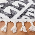 thumbnail image 3 of SAFAVIEH Moroccan Tassel Desmond Southwestern Shag Area Rug, Dark Grey/Ivory, 3' x 3' Round, 3 of 8