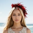 thumbnail image 2 of Unique Bargains 1 Pc Headband Fashion Feather Hair Accessories for Women Red, 2 of 5
