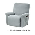 thumbnail image 3 of justharion Stretch Recliner Chair Slipcover Elastic Full Coverage Solid Color Sofa Cover Replacement for LAZBOY, Silver, 3 of 9