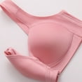 thumbnail image 5 of VISALY Front Closure Bras for Women, New Breathable Hole Cup Front Button Mother Underwear Summer Gathering Back with out Ring Adjustment Large Size Bra, Wireless Bra, Bras (Pink, 95), 5 of 10