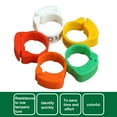 thumbnail image 4 of Flmtop 100 Pcs Anneau de Poulet Réglable Design à Boucle Facile à Assembler pour Marquer Poulet Vert, 4 of 9