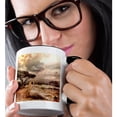 thumbnail image 2 of 3drose, Cheetah African Wildcat, 15oz Two-tone Black Mug, 2 of 6