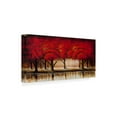 thumbnail image 3 of Trademark Fine Art Masters Fine Art Parade of Red Trees II Canvas Wall Art - 12x24, 3 of 5