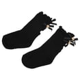 thumbnail image 1 of Calcetines Con Lazo De Princesa, Atractivos, Encantadores, Exquisitos, Diseños Coloridos, 75% Algodón, Calcetines Para Niños, Suaves Y Transpirables Para El Hogar OTVIAP Negro, 1 of 8