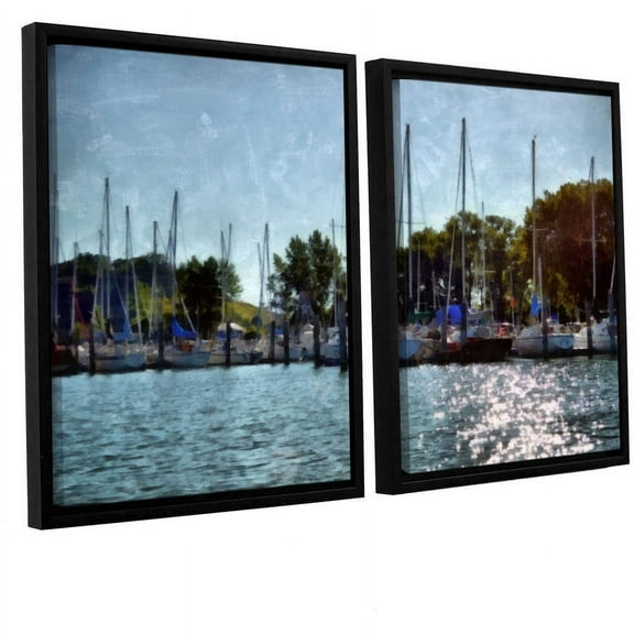 ArtWall Kevin Calkins "Summer Masts" 2-Piece Floater Framed Canvas Set