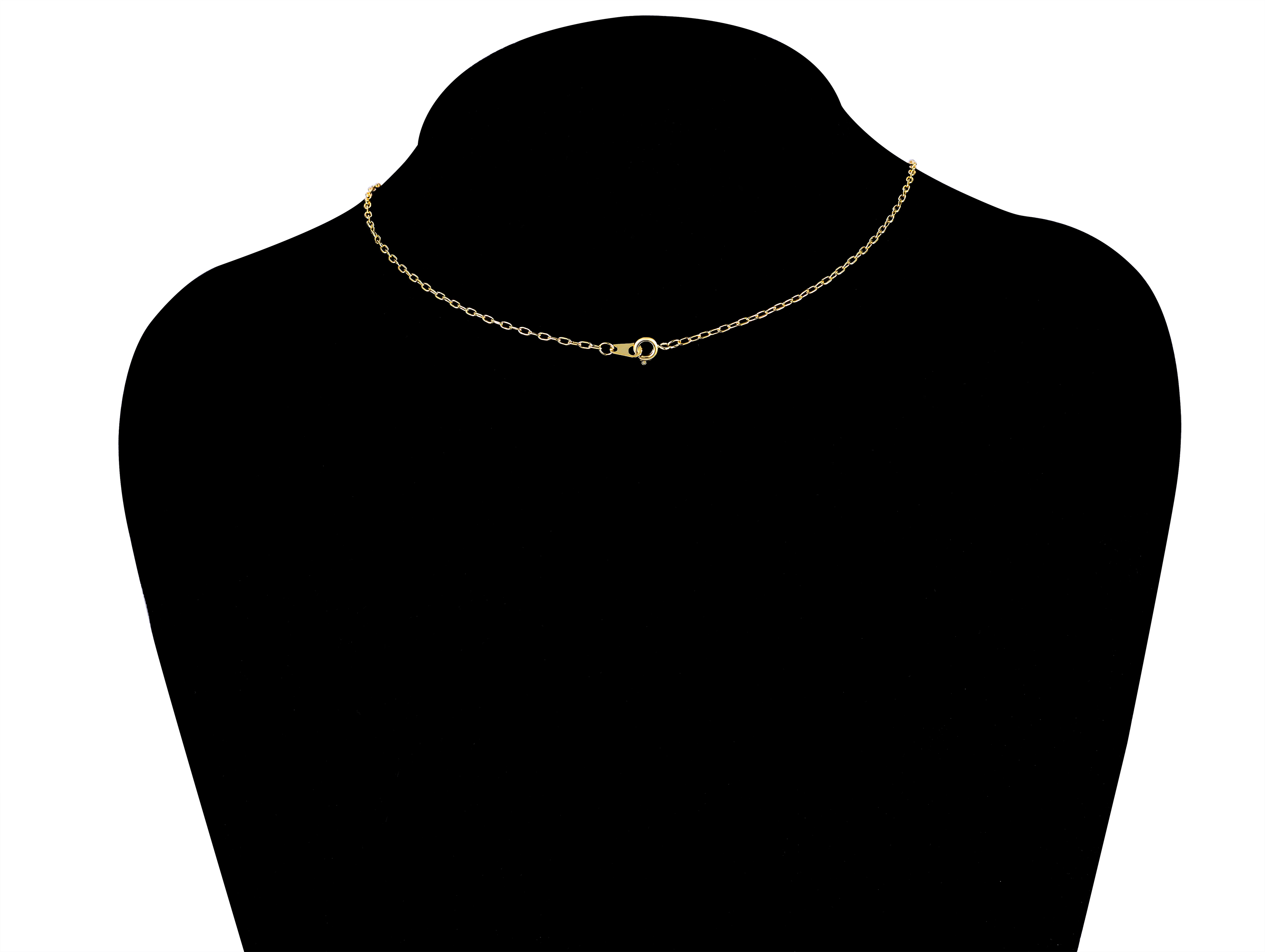 14KT Gold Flash Plated Heart Necklace with Simulated Diamonds Ladies Adult