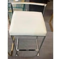 thumbnail image 4 of Heavenly Collection White PU Stool, White Bar Stool, White PU Bar Stool, PU Bar Stool with Chrome Finish, White Stool with Stainless Steel Frame, Low Back PU Bar Stool, Kitchen Stool, Island Stool, In, 4 of 8