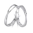 thumbnail image 1 of Anillo ajustable para parejas Love Illusion de plata 925, 1 of 3