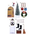 thumbnail image 4 of 12Pcs/Set  Dollhouse Decoration Mini Broom Wood Door Boots Model Handcraft Micro Scene Pretend Toy Cute Simulation Door Window Christmas Tree Model Children Toy Gift, 4 of 8