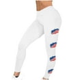 thumbnail image 3 of Vivianyo HD Women's Independence Day Yoga Patriotic Pants Fashion Casual 4Th Of July American Flag Print Leggings with Yoga Sport Elastic Slim Pants（All Colors and Sizes）, 3 of 5