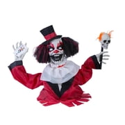 19 1/2 Groundbreaker Black, Red & White Clown Animated Prop Halloween Decoration