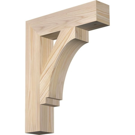 

Ekena Millwork 3 1/2 W x 16 D x 20 H Imperial Block Smooth Bracket Douglas Fir
