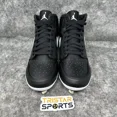 thumbnail image 3 of N I-K-E A i r-Jor-dan 1 Mid Metal Baseball Cleats Mens Sz 9.5 Black White AV5355-001, 3 of 6