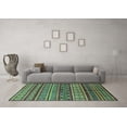thumbnail image 3 of Ahgly Company Indoor Rectangle Oriental Turquoise Blue Industrial Area Rugs, 5' x 8', 3 of 4