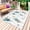 Teal green, khaki, white, variant on Multi-Color Diamond Outdoor Rug 3x5 Ft - Reversible Patio Rug Outdoor Camping Rugs, Modern Geometric Middle Century White Indoor Outdoor Area Rugs, Non-Slip Outdoor Carpet Runner for Deck/Porch