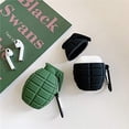 thumbnail image 3 of Funda de silicona compatible con Airpods 1 y 2, funda divertida [diseño deportivo] [el mejor regalo para niños y niñas] (negro granada) Sincero  Hogar, 3 of 5