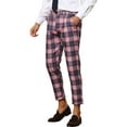 thumbnail image 4 of Lars Amadeus Plaid Dress Pants for Men's Ankle Length Checked Business Trousers, 4 of 4