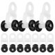 thumbnail image 1 of 50pcs Plastic Curtain Track Gliders: Nano Bead Technology Silent Sliding Curtain Rollers - Sliding Track Pulley For Windows Closets Bedrooms Offices, 1 of 4