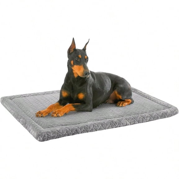 Dog Bed Crate Pad 48 X 30 Inch Washable Dog Crate Mat For XXLarge Sized Dogs AntiSlip Pet Crate Bed Kennel Pad Durable Cozy Puppy Sleeping Mat Rec Mattr Grey