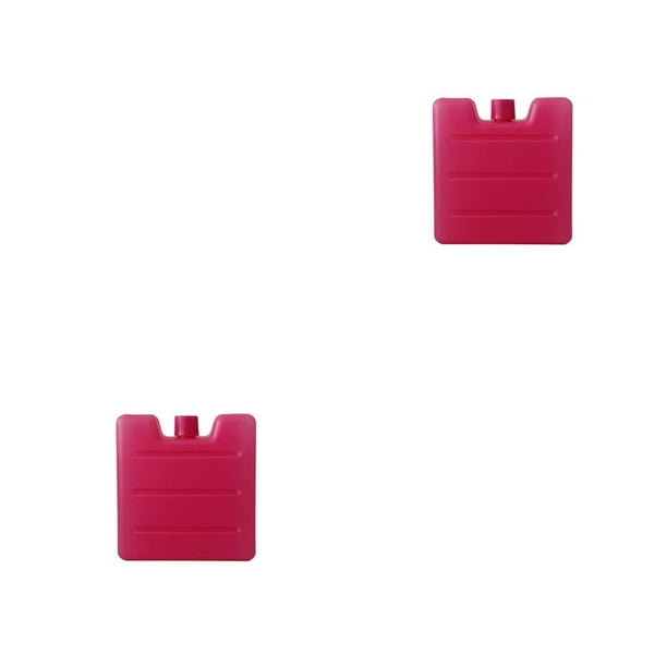 Advancent Caja de hielo reutilizable de plástico, bolsa de almuerzo portátil para mantener frescos los alimentos, paquete de congelador, Camping, Rojo 2piezas Advancent CBP274497