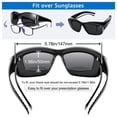 thumbnail image 4 of TINHAO Oversized Wrap Around Fit Over Glasses Sunglasses for Men with Hard Case, Polarized UV400 Wide Frame Prescription Glasses for Driving Fishing Hiking Cycling, 4 of 6