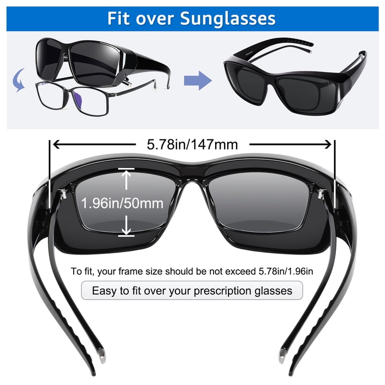 Tinhao Wrap-Around Fit-Over Sunglasses, Oversized photo 4