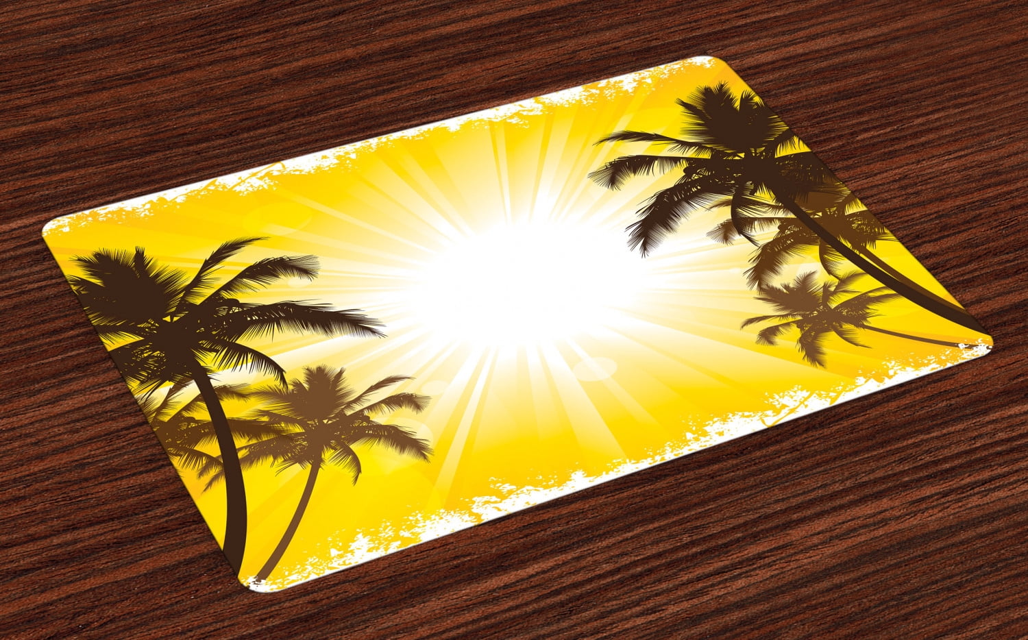 Palm Tree Placemats Set of 4 Holiday Theme A Sunny Tropical Place with