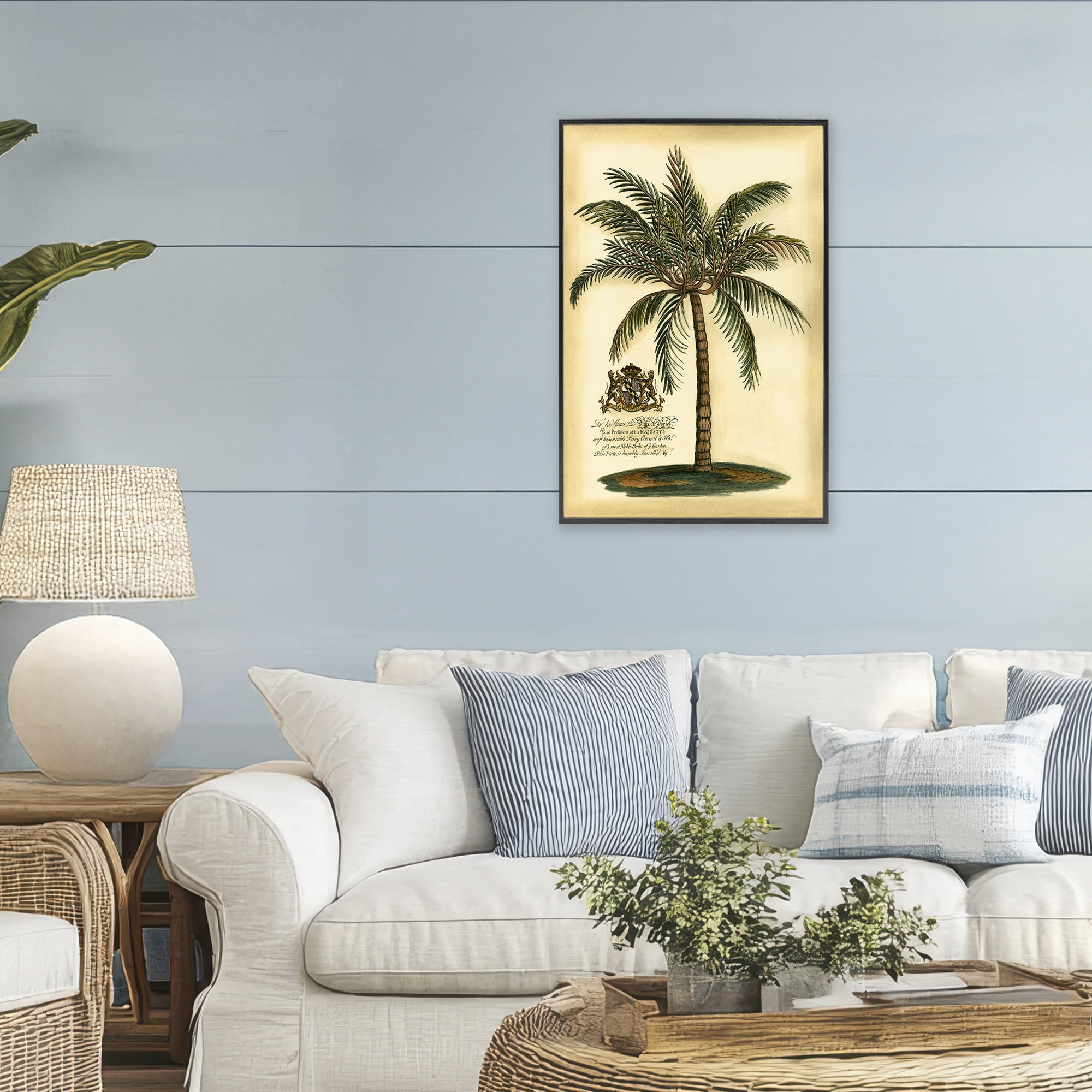 Stupell Industries British Colonial Palm Black Framed Giclee Art, design by Vision Studio