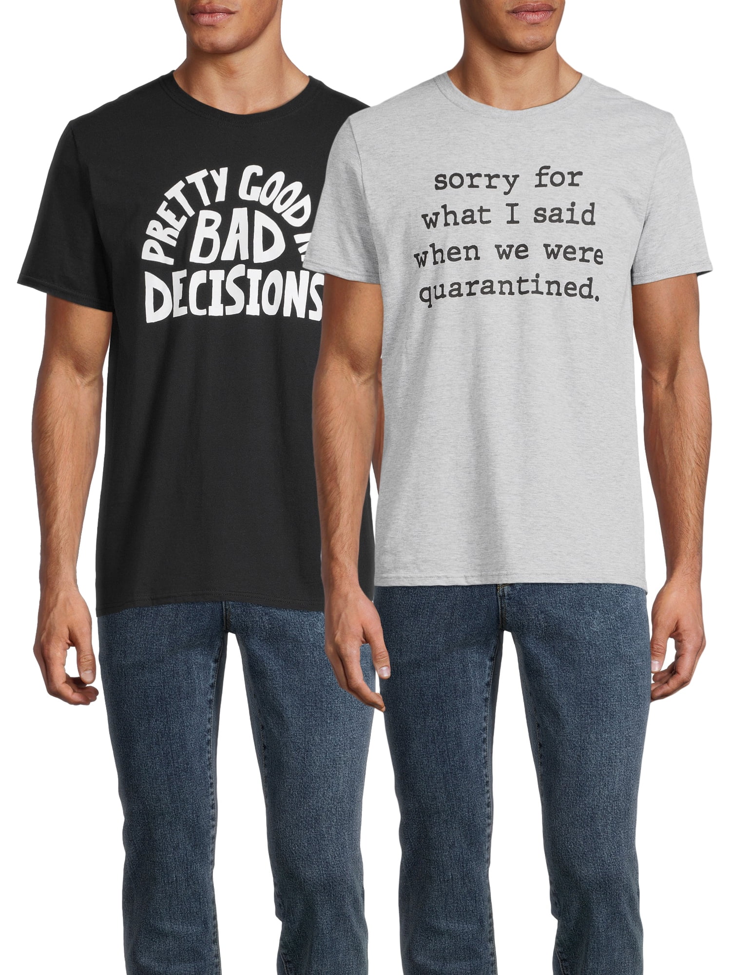 Humor Men's & Big Men's Social Media Quarantined & Bad Decisions Short