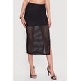 thumbnail image 3 of Women's Side Slit Crochet Overlay Midi Skirt, 3 of 4