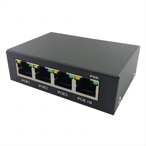 4 Puertos Gigabit Completo PoE Extensor/Repetidor 100/1000M Extensor de Conmutador de Red para Poe Switch NVR Cámara IP AP
