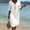 White, variant on Sheath Midi Dresses for Women Elbow-Length Summer Tunic Classy Dresses for Women Vacation Solid Color Ruffles