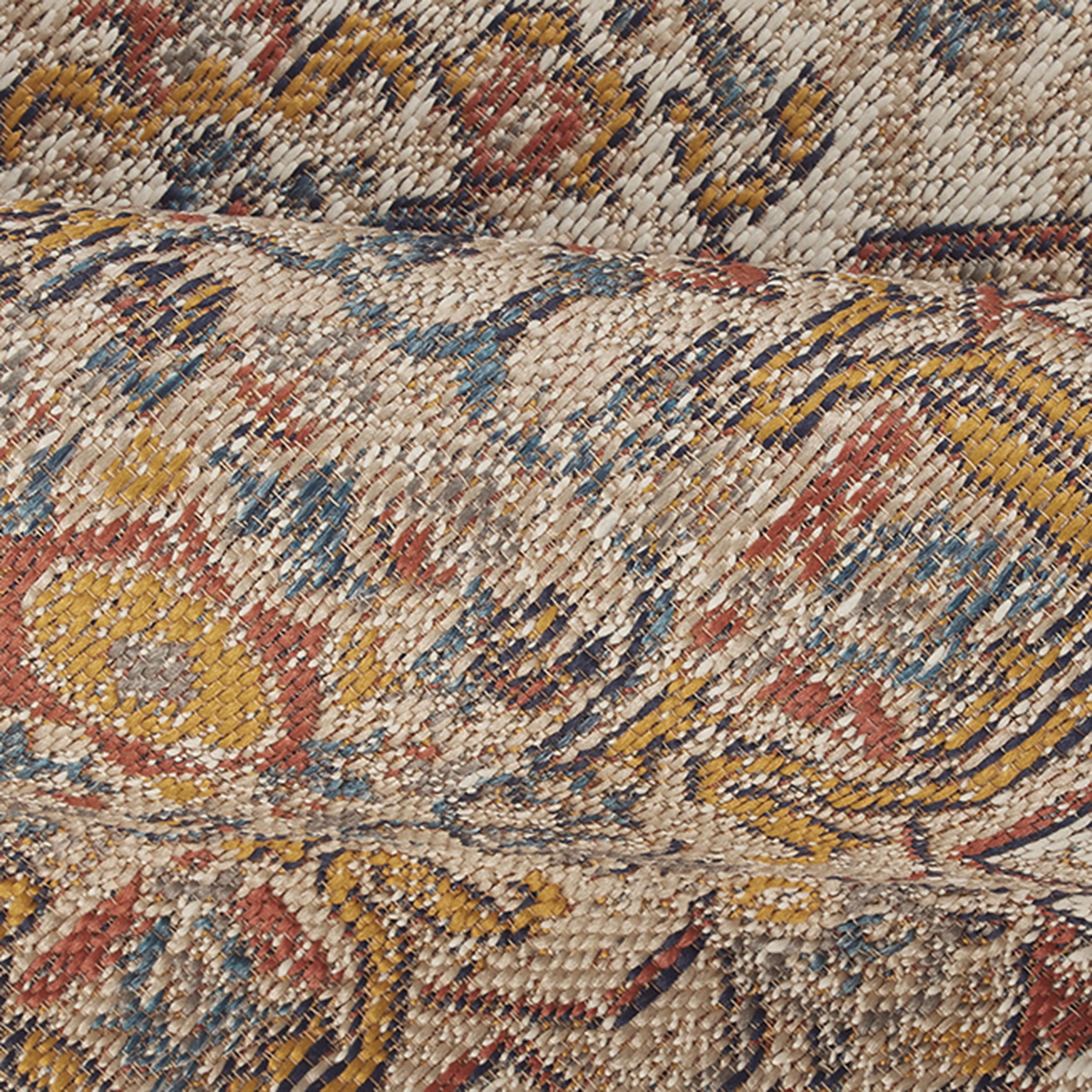 (1 pack) Better Homes & Gardens Multi-Color Rana Persian 7' x 10' Outdoor Rug