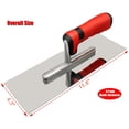 thumbnail image 2 of Concrete Finishing Trowel,Flat Finishing Trowel,Topboutique Drywall Trowel,12 x 4 inch Stainless Steel Blade with Soft Grip Handle,Concrete Tools,Paint Plastering Finishing Hand Tools, 2 of 8