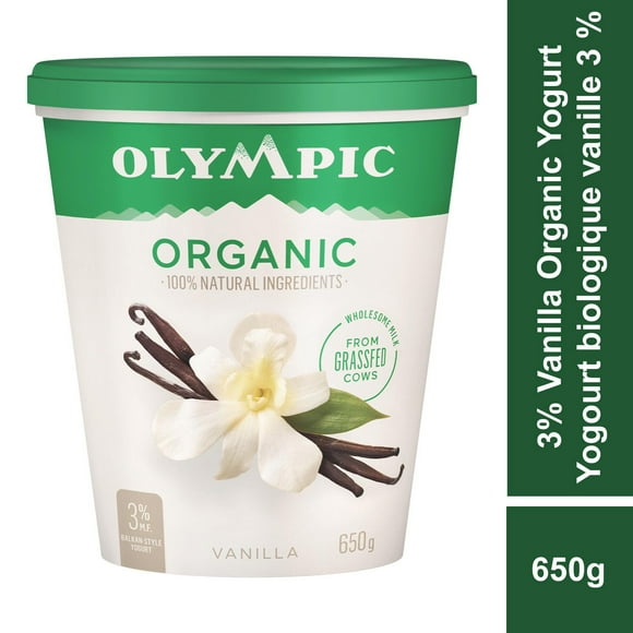 Olympic Organic Yogurt Vanilla 3%, 650 g