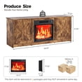 thumbnail image 2 of Ktaxon 55" Farmhouse TV Stand with Fireplace Heater, Mid-Century Wood Entertainment Center with 18" Electric Fireplace Mantel for up to 60" TVs, Rustic Brown, 2 of 8