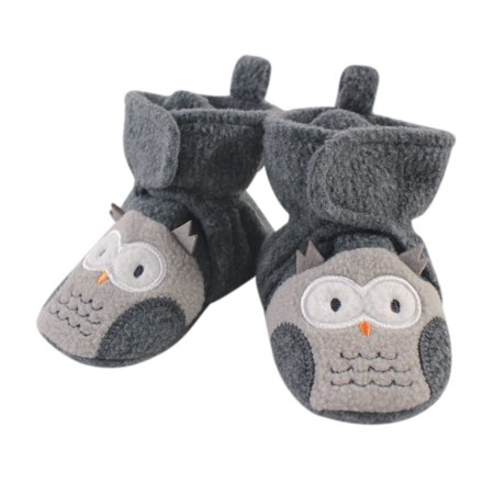 

Hudson Baby Baby and Toddler Cozy Fleece Booties Gray Owl 2 Toddler